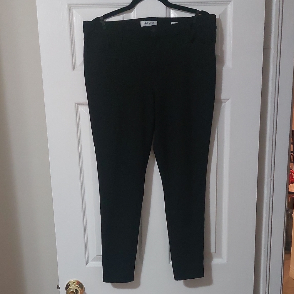 Nine West Black Cigarette Mid Rise Skinny Jeans SZ 14